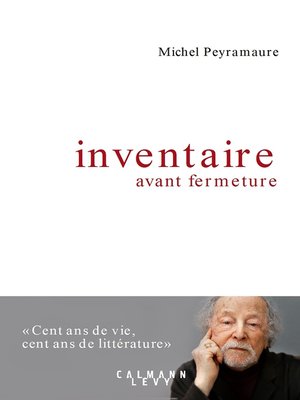 cover image of Inventaire avant fermeture